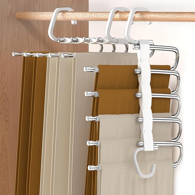 Pant Hangers Space Saving for Jeans, Trousers, Legging, Scarf Skirts
