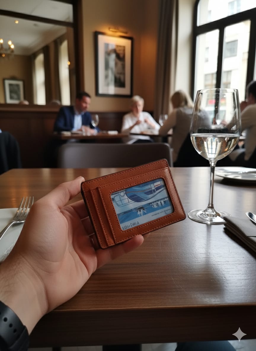 Slim Leather Card Holder Wallet